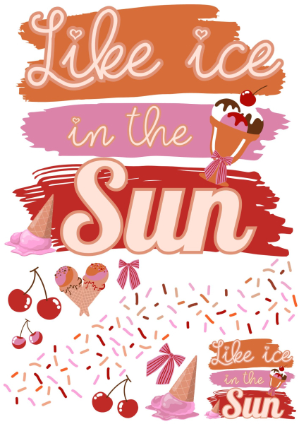 Bügelbild Like ice in the sun "Sunset Sorbet"